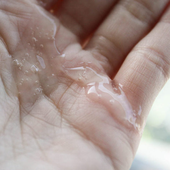 Closeup of texture of SLMD BP Body Wash for treating and preventing body acne