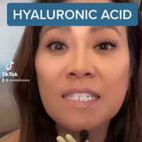 Dr. Pimple Popper with mini hand screaming hyaluronic acid.