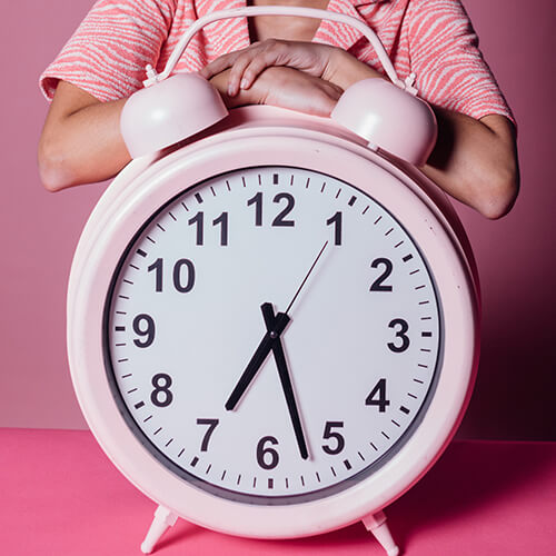 Woman waiting for acne products to work