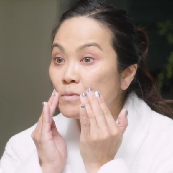 Dr. Sandra Lee (aka Dr. Pimple Popper) performing her skincare routine