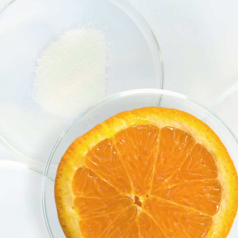 Ingredients glycolic acid and vitamin C, which can be combined in skincare